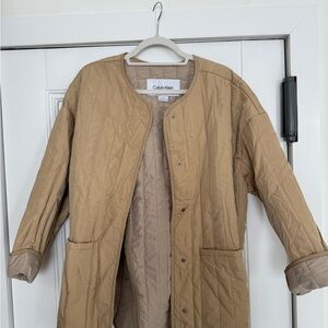 Calvin Klein Quilted Beige Coat